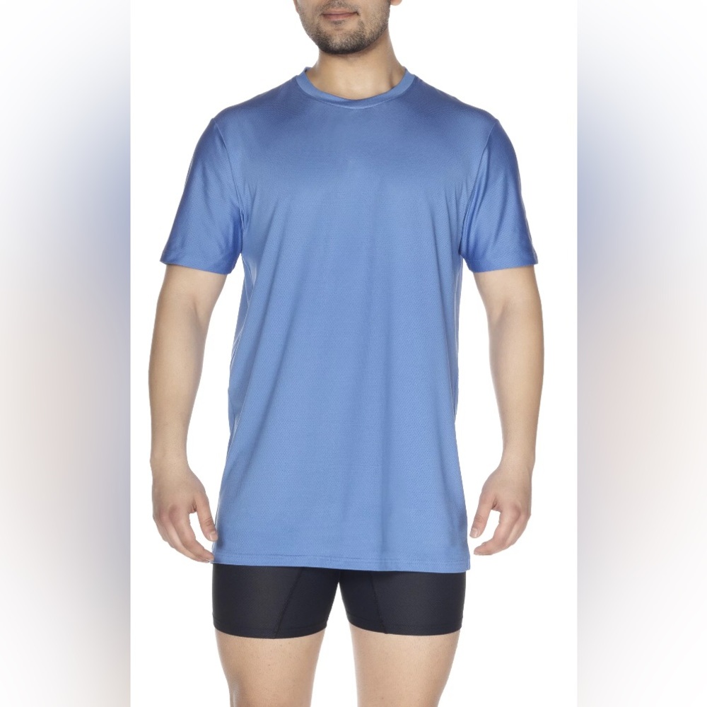 Athletic Works Men's Polymesh Crewneck T-Shirt, 3-Pack - Picture 4 of 7
